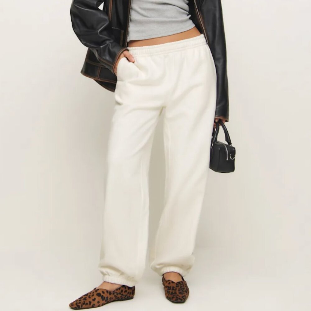 NWOT reformation skye boyfriend organic cotton sweatpants mid rise